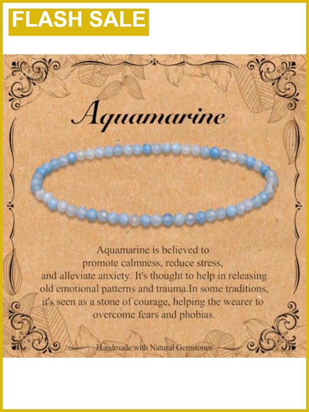 Natural Gemstone Faceted Round Beads Stretchy Bracelet